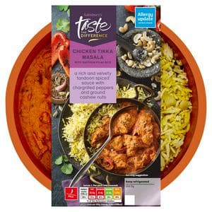 Sainsbury's Chicken Tikka Masala with Pilau Rice, Taste the Difference Ready Meal for 1 400g
