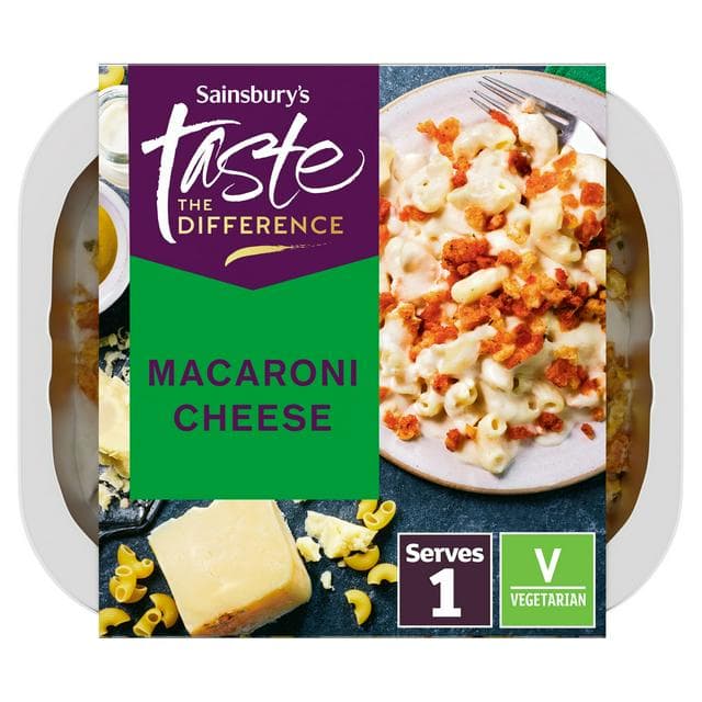 Sainsbury's Vintage Cheddar Macaroni Cheese Ready Meal For 1, Taste the Difference 375g - gallery image 1