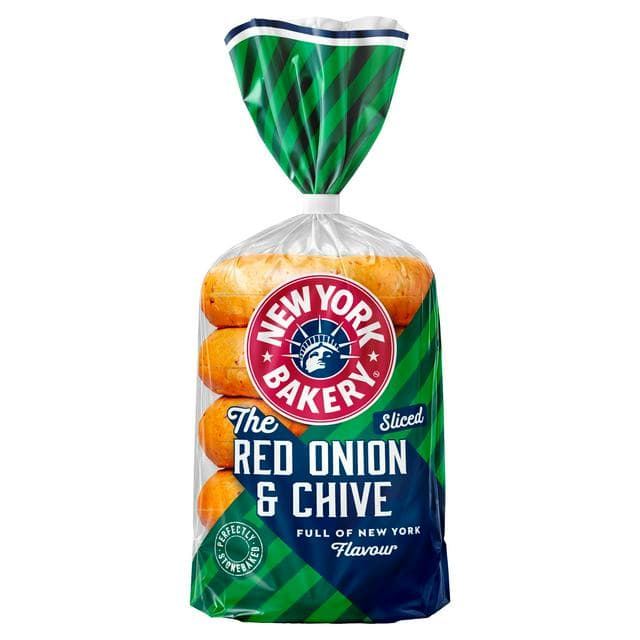New York Bakery Co. Onion & Chive Bagels x5 - gallery image 1