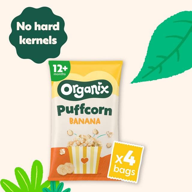 Organix Banana Puffcorn 12+ Months 4x10g - gallery image 3