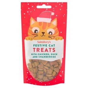 Sainsbury's 65g Chicken Duck & Cranberry Festive Cat Treats