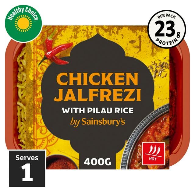 Sainsbury's Indian Chicken Jalfrezi with Pilau Rice Ready Meal for 1 400g - gallery image 1
