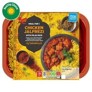 Sainsbury's Indian Chicken Jalfrezi with Pilau Rice Ready Meal for 1 400g