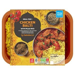 Sainsbury's Indian Chicken Balti with Pilau Rice Ready Meal for 1 400g