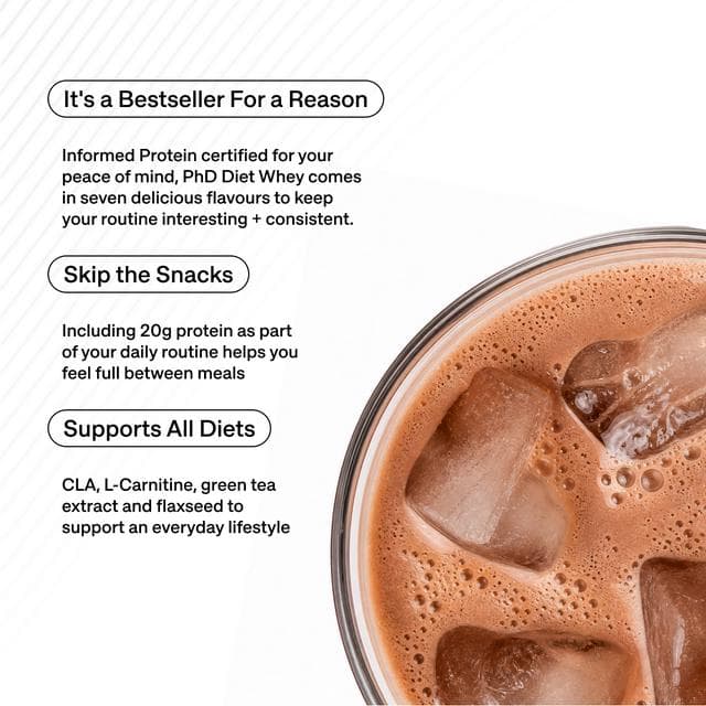 PhD Diet Whey Protein Powder Vanilla Crème 1kg - gallery image 4