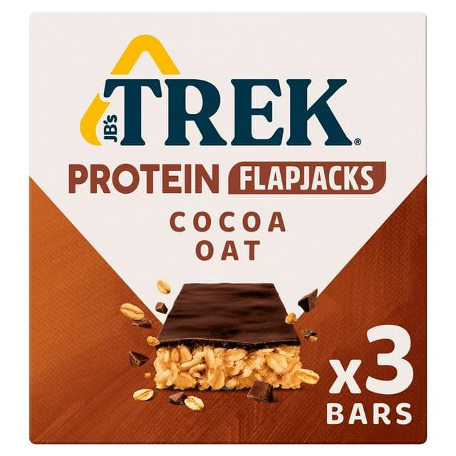 Trek Cocoa Oat Protein Flapjacks 3 x 50g - gallery image 1