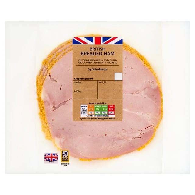 Deli Express British Breaded Cooked Ham Slices x4 150g - gallery image 1