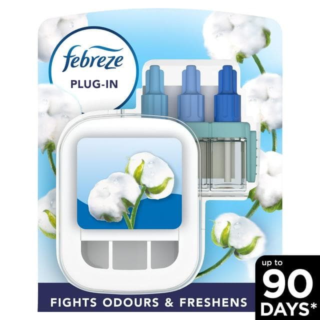 Febreze Ambi Pur 3Volution Plug In Air Freshener Starter Kit Cotton Fresh - gallery image 1