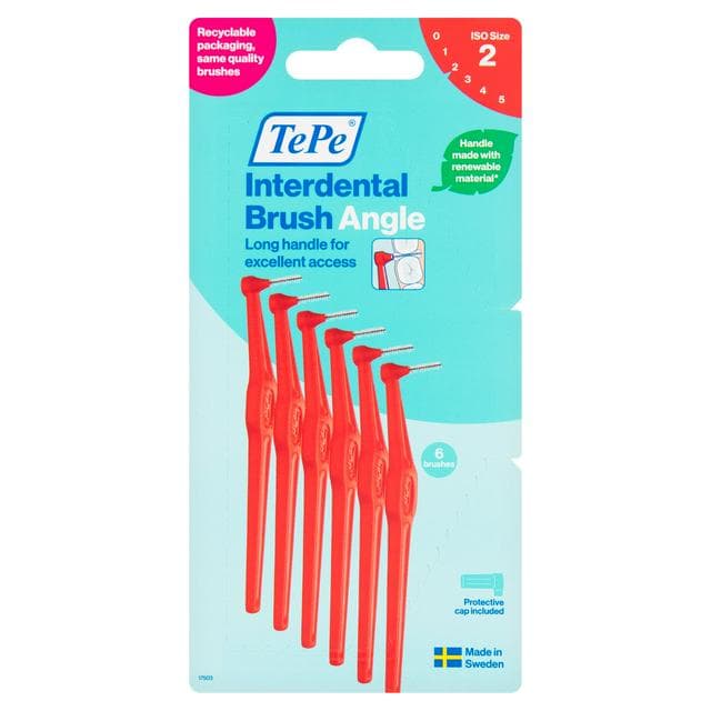 Tepe Angle Interdental Brush 0.5mm Size 2 x6 - gallery image 1