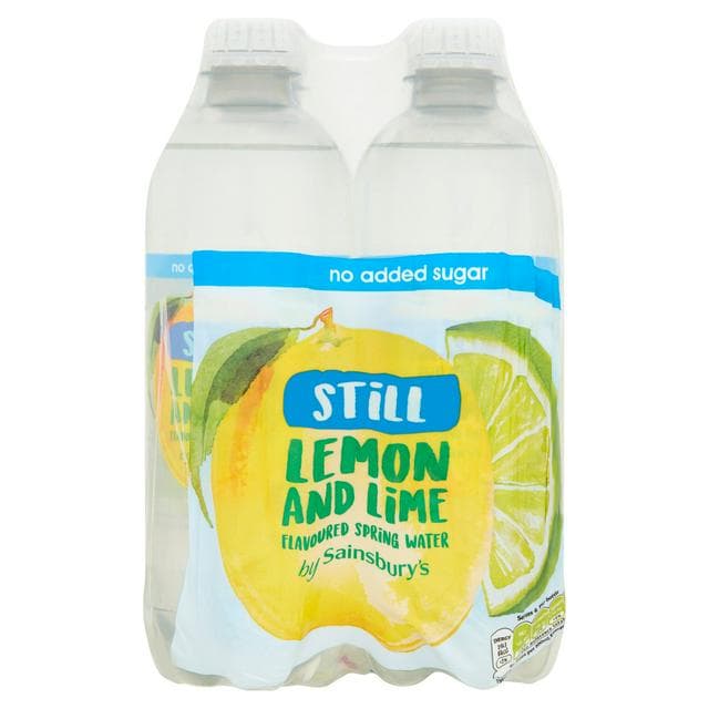 Sainsbury's Bottled Still Flavoured Water Lemon & Lime, No Added Sugar 4x500ml - gallery image 1