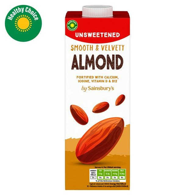 Sainsbury's Unsweetened Long Life Almond Drink 1L - gallery image 1