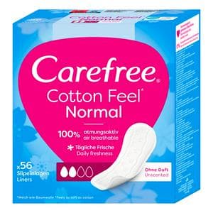 Carefree Normal with Cotton Extract 56 Pantyliners