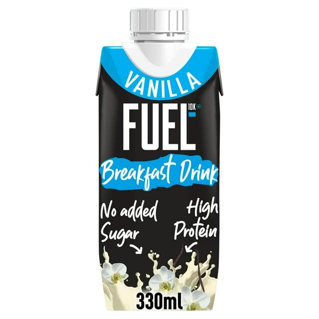 FUEL10K 330ml On the Go Ready to Drink Breakfast High Protein Vanilla Milk Shake - gallery image 1