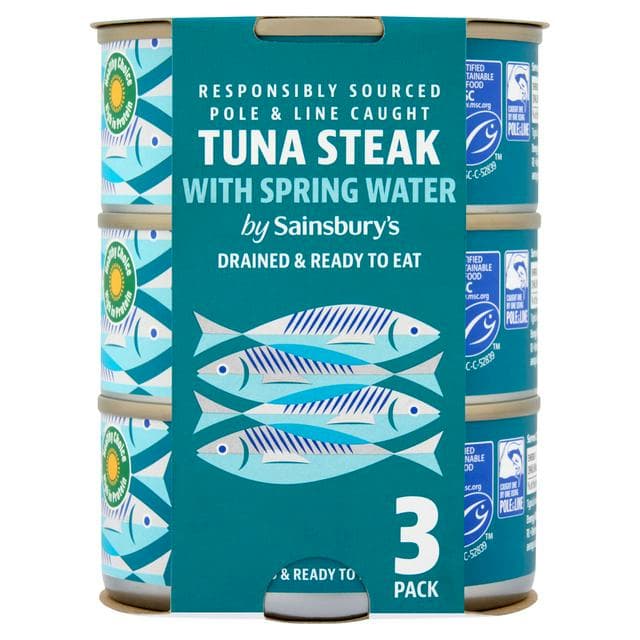 Sainsbury's Tuna Steak in Spring Water 3x120g - gallery image 1