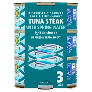 Sainsbury's Tuna Steak in Spring Water 3x120g