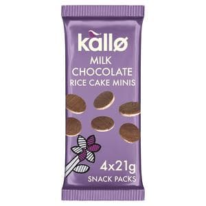 Kallo Milk Chocolate Rice Cake Minis 4 x 21g