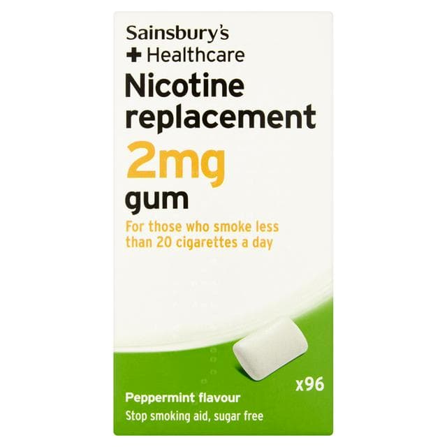 Sainsbury's Healthcare Nicotine Replacement 2mg Gum x96 - gallery image 1