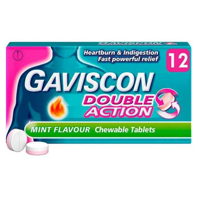Gaviscon Double Action Heartburn & Indigestion Mint Tabs x12 - gallery image 1