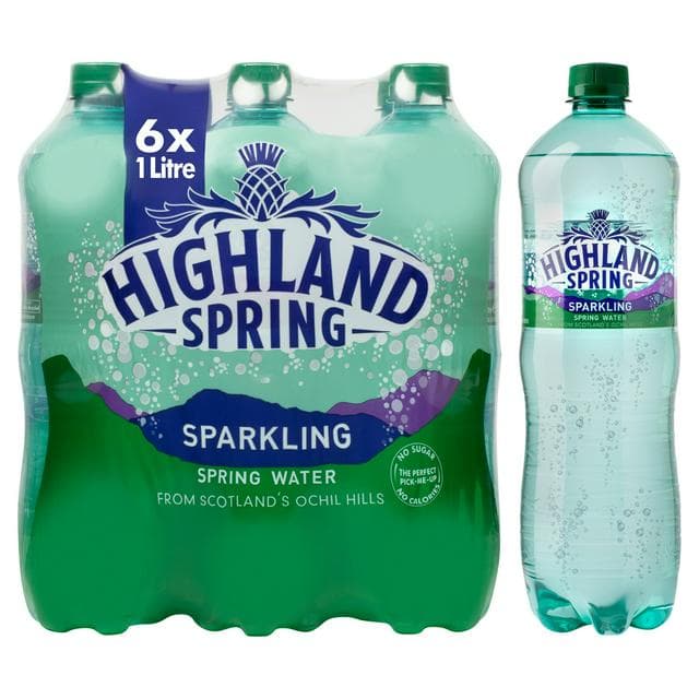 Highland Spring Sparkling Spring Water 6x1L - gallery image 1