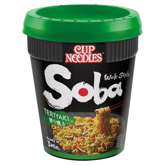 Nissin Soba Teriyaki Wok Style Instant Cup Noodles Pot 90g - gallery image 1