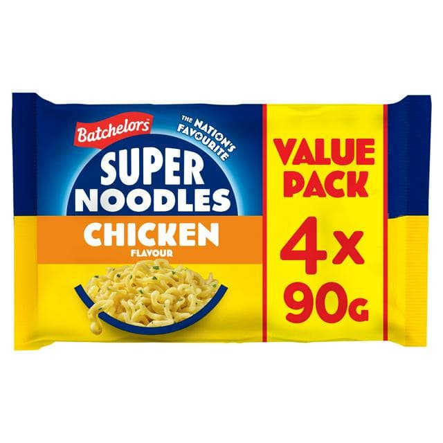 Batchelors Super Noodles Chicken Multipack 4 x 90g - gallery image 1