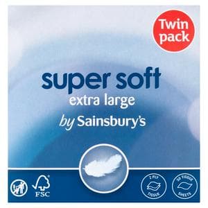 Sainsbury's 2 x 50 Sheets XL Tissues