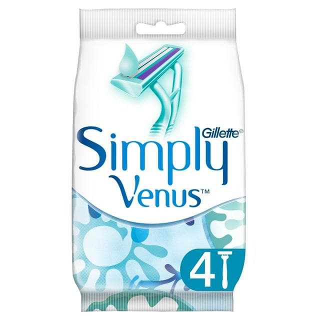 Gillette Simply Venus 2 Women's Disposable Razors 4 Count - gallery image 1