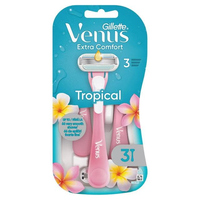 Gillette Venus Tropical Women's Disposable Razors x3 - gallery image 1