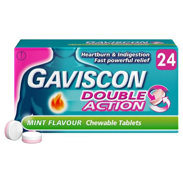 Gaviscon Double Action Heartburn & Indigestion Mint Tablets x24 - gallery image 1