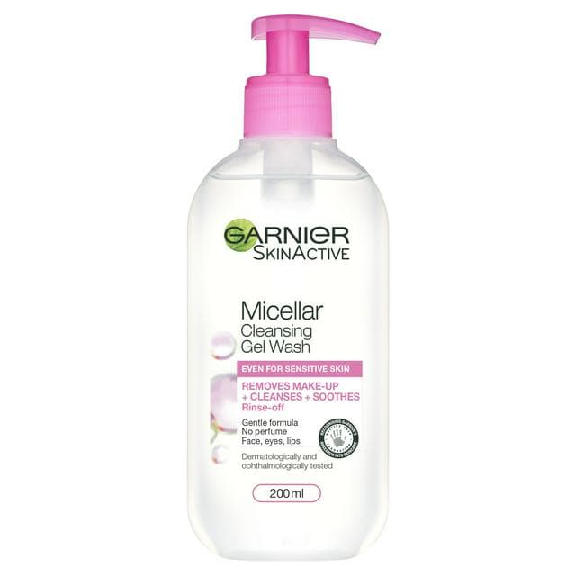 Garnier Micellar Gel Face Wash Cleanser Makeup Remover For Sensitive Skin 200ml - gallery image 1