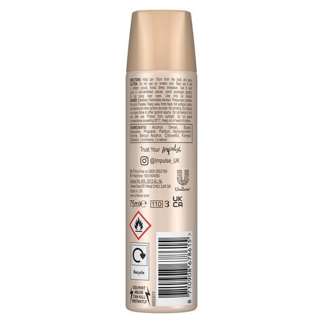 Impulse Body Spray Deodorant, Instant Crush 75ml - gallery image 3