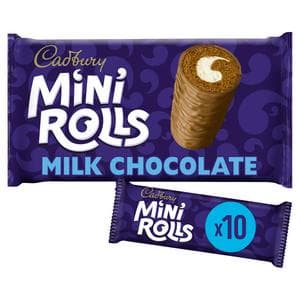 Cadbury Chocolate Mini Rolls Cakes x10