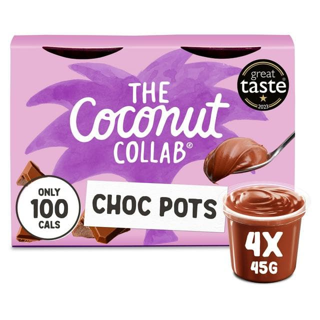 The Coconut Collab Choc Pots chocolate dessert 4x45g - gallery image 1