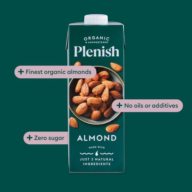 Plenish 1L Chilled Dairy Free Organic Almond Drink - gallery image 2