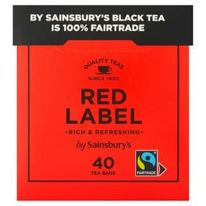 Sainsbury's Red Label Fairtrade Tea Bags x40 125g