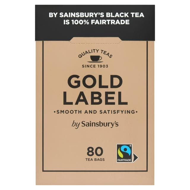 Sainsbury's Gold Label Fairtrade Tea Bags x80 250g - gallery image 1
