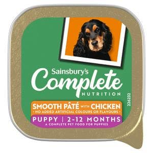 Sainsbury's 150g Complete Nutrition Puppy 2 - 12 Months Smooth Pate With Chicken