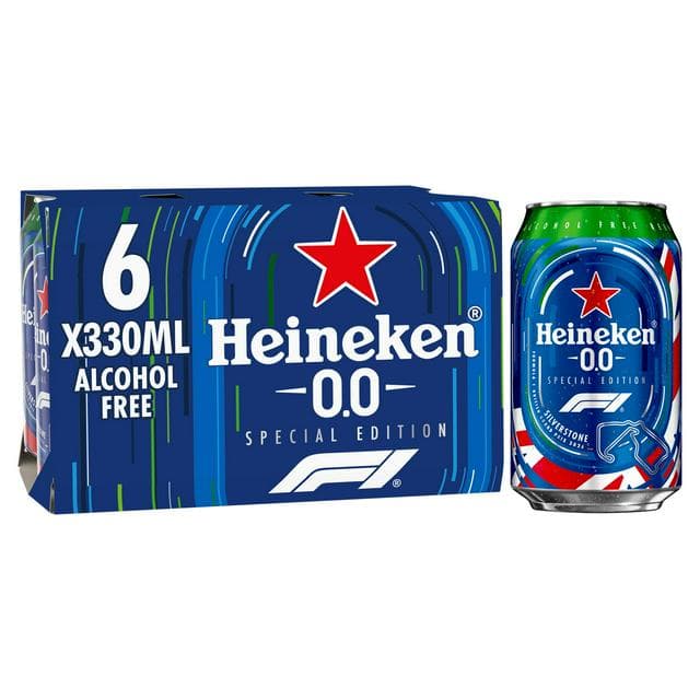 Heineken 0.0% Alcohol Free Lager Beer Can 6 x 330ml - gallery image 1