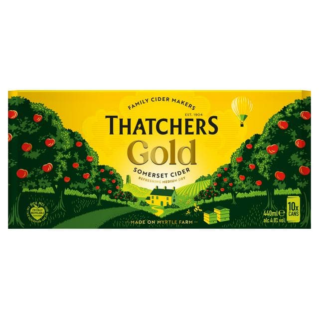 Thatchers 10 x 440ml Gold Apple Cider - gallery image 1