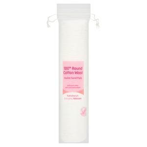 Sainsbury's Double Faced Round Cotton Wool Pads x100