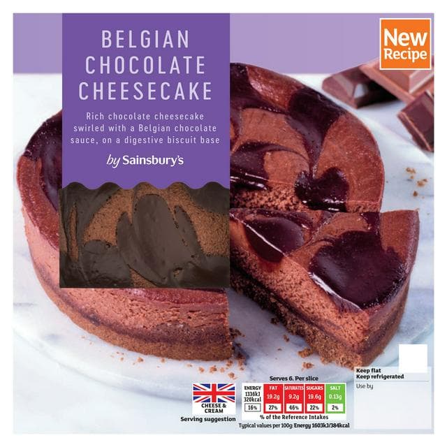 Sainsbury's Belgian Chocolate Cheesecake Dessert 500g - gallery image 1