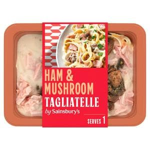 Sainsbury's Ham & Mushroom Tagliatelle Ready Meal For 1 400g