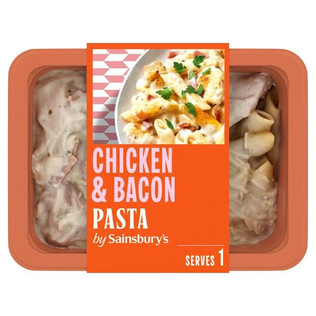Sainsbury's Chicken & Bacon Pasta Ready Meal For 1 400g - gallery image 1