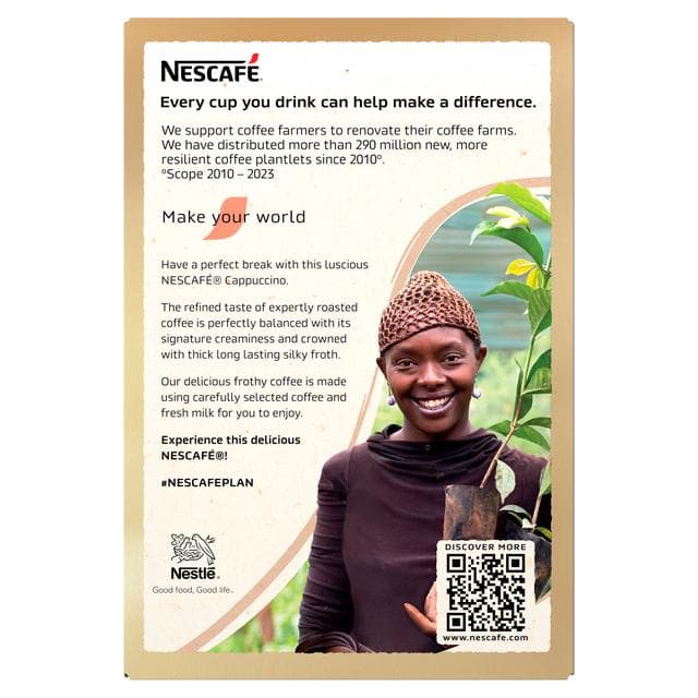 Nescafe Cappuccino Instant Coffee Sachets x7 108.5g - gallery image 2