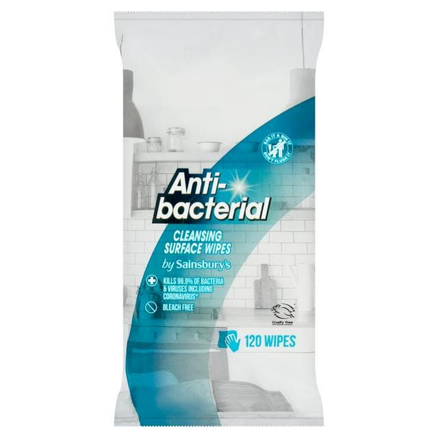 Sainsbury's Antibacterial Multi-Surface Wipes x120 - gallery image 1