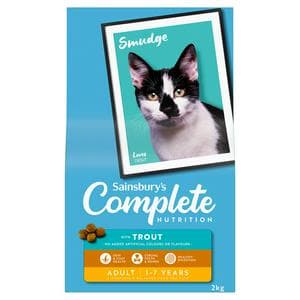 Sainsbury's Adult Complete Nutrition with Trout Cat Food 1+ Years 2kg