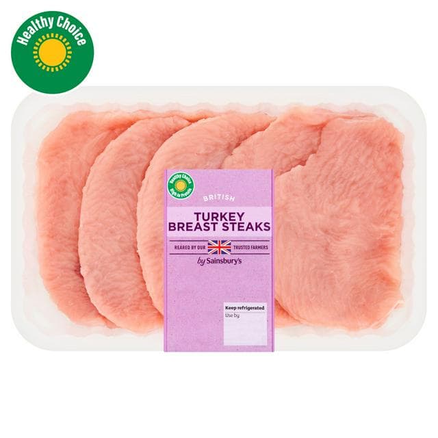 Sainsbury's British Turkey Breast Steaks 600g - gallery image 1