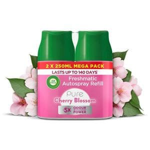 Air Wick Pure Cherry Blossom Freshmatic Autospray Twin Refill Air Freshener 2x250ml