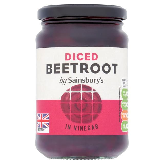 Sainsbury's Diced Pickled Beetroot in Vinegar 340g (221g*) - gallery image 1