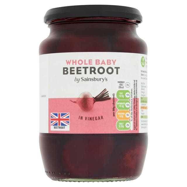 Sainsbury's Whole Baby Pickled Beetroot in Vinegar 710g (462g*) - gallery image 1
